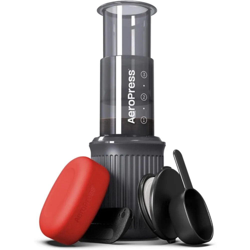 AeroPress Go Travel Coffee Press Kit - 3 in 1 brew method combines French Press, Pourover, Espresso - Full bodied coffee
AeroPress Go Travel Coffee Press Kit - 3 in 1 brew method combines French Press, Pourover, Espresso - Full bodied coffee
