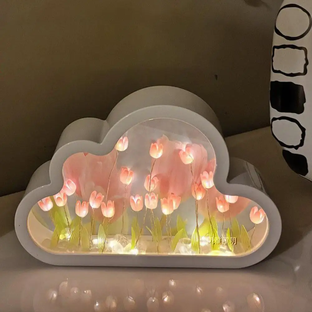 Diy Tulip Cloud Sea of Flowers Night Light Creative Light Atmosphere Light Transparent Qixi Lovers Gift Desktop Decoration
Diy Tulip Cloud Sea of Flowers Night Light Creative Light Atmosphere Light Transparent Qixi Lovers Gift Desktop Decoration