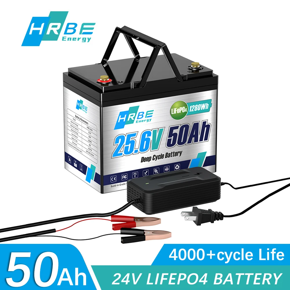 24V 50AH 100AH LiFePO4 Battery Pack Built-in BMS Lithium Iron Phosphate Rechargeable Batteries For CCTV Camera, Stroller,RV,Boat
24V 50AH 100AH LiFePO4 Battery Pack Built-in BMS Lithium Iron Phosphate Rechargeable Batteries For CCTV Camera, Stroller,RV,Boat
