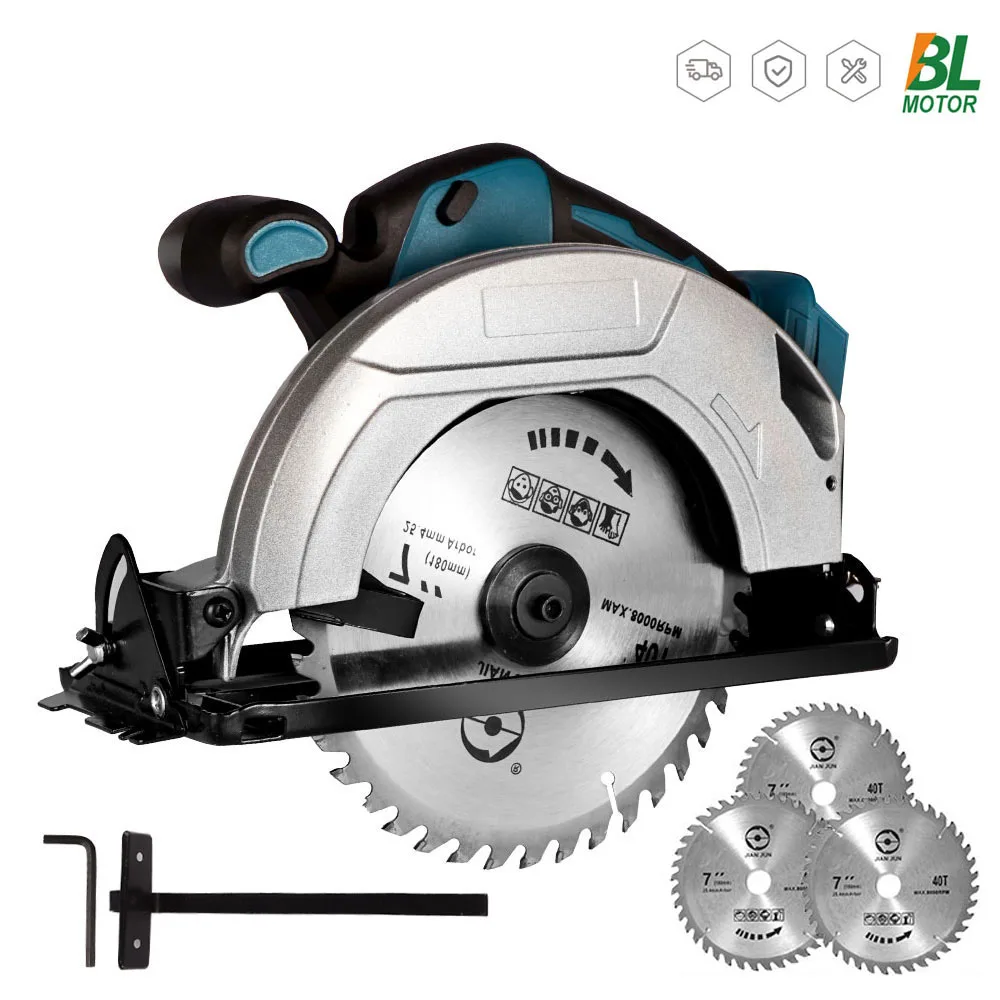 7 Inch 180mm Brushless Electric Circular Saw Cordless Multifunctional Woodworking Cutting Power Tool For Makita 18V Battery
7 Inch 180mm Brushless Electric Circular Saw Cordless Multifunctional Woodworking Cutting Power Tool For Makita 18V Battery