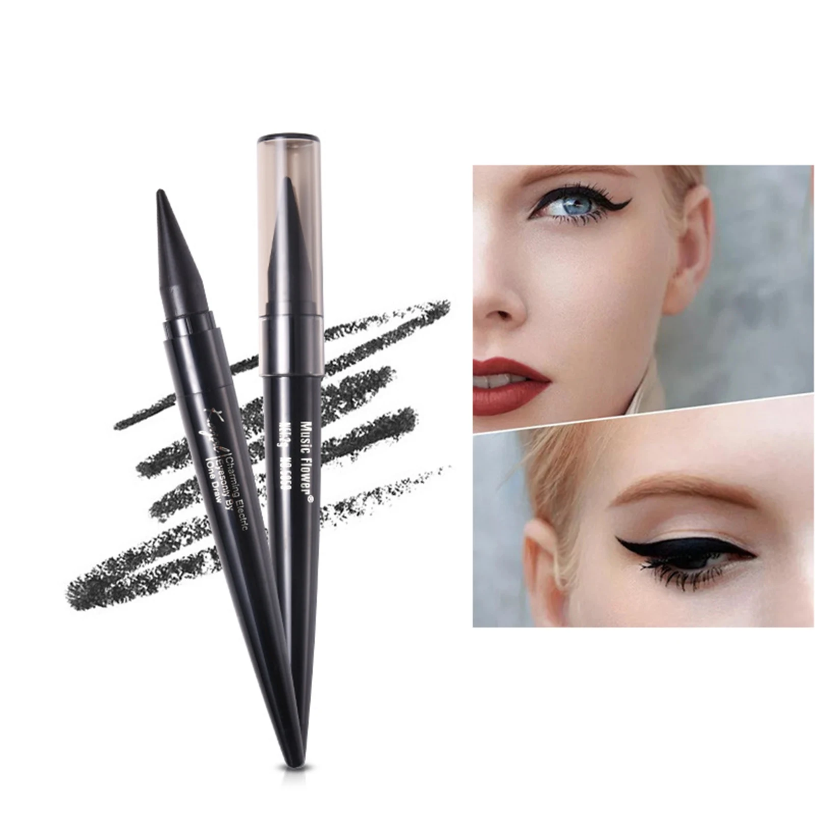 

1Pc Waterproof Eyeliner Black/Blue/Brown Matte Longlasting Eye Makeup Quick Drying Smudge-proof Eyeliner Pencil Women Eye Makeup