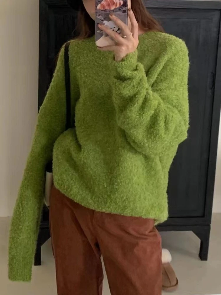 Свитеры, вязаная одежда, новинка, женская одежда, осенне-зимние пуловеры с круглым вырезом, Топ с длинным рукавом, свободные модные Джемперы, вязаные пуловеры 
Свитеры, вязаная одежда, новинка, женская одежда, осенне-зимние пуловеры с круглым вырезом, Топ с длинным рукавом, свободные модные Джемперы, вязаные пуловеры