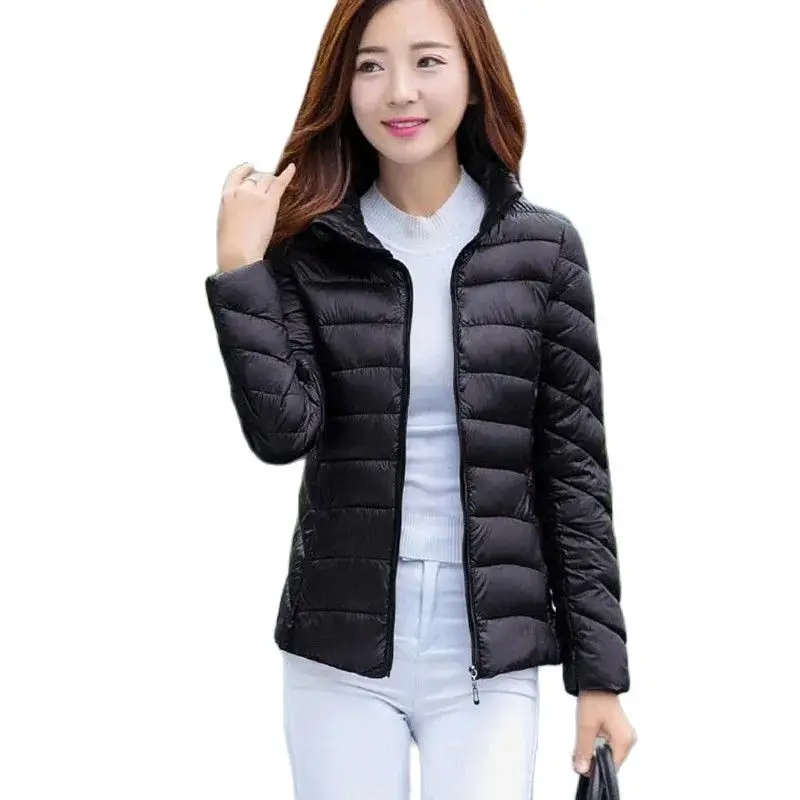 Thin Anti-season Short Cotton-padded Stand Collar Black Ultra-light Cotton-padded Fashion Loose Winter Coat Woman
Thin Anti-season Short Cotton-padded Stand Collar Black Ultra-light Cotton-padded Fashion Loose Winter Coat Woman