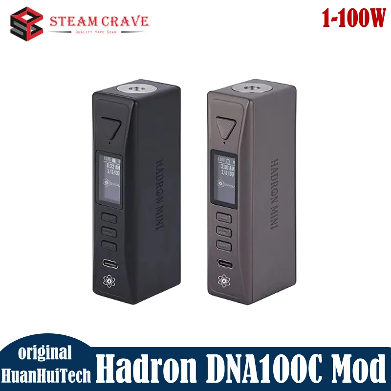 

Original Steam Crave Hadron Mini DNA100C 100W Box Mod 510 Thread For Sub Ohm RDTA RDA RTA Atomizer 18650/21700/20700 Battery