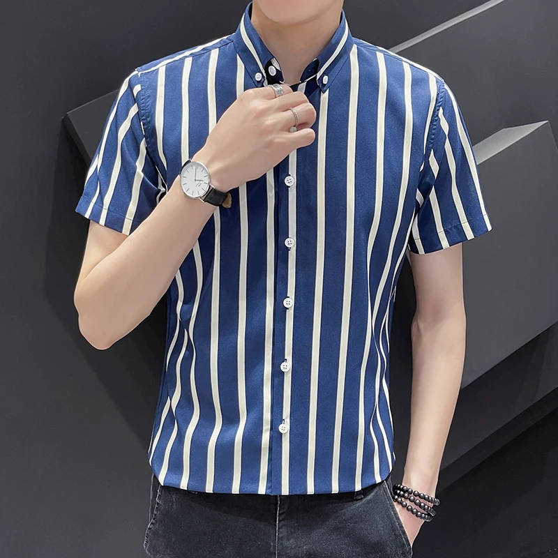 2023 New M-5XL Men's Striped Shirt Summer Short Sleeve Thin Korean Version Of the Trend Youth Slim Handsome Men's Shirt
2023 New M-5XL Men's Striped Shirt Summer Short Sleeve Thin Korean Version Of the Trend Youth Slim Handsome Men's Shirt