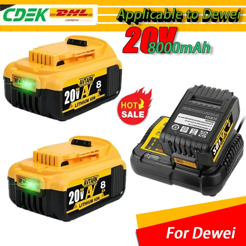 

2023 MAX 20V 6.0Ah Battery Power Tool Replacement for DeWalt DCB205 DCB 206 DCB181 DCB182 DCB200 20V 3A 5A 6A 18Volt 20v Battery