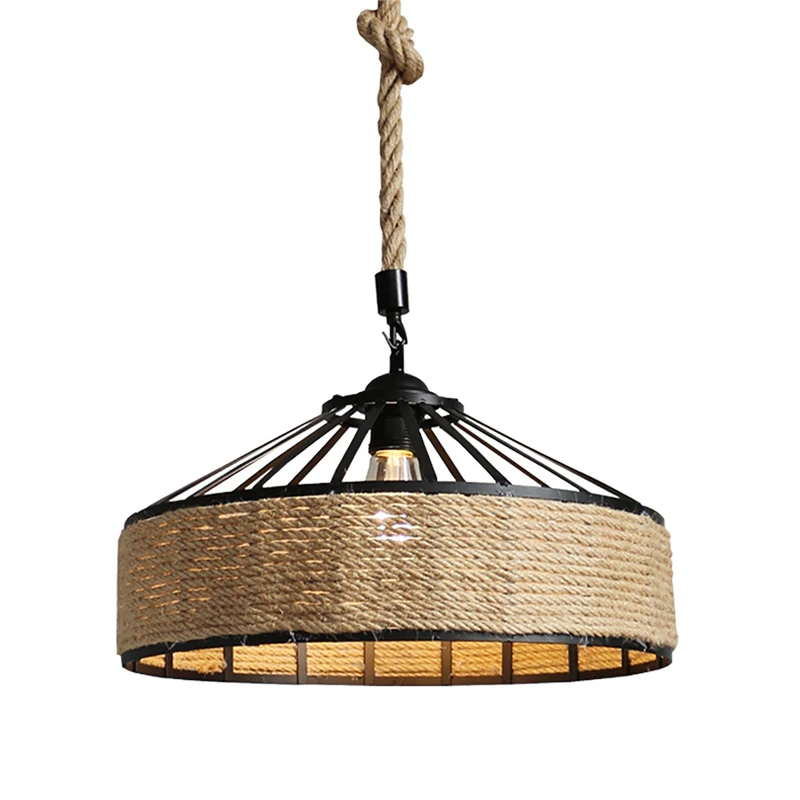 30cm Hemp Rope Chandelier American Industrial Wind Loft Creative Pendant Light Indoor Restaurant Bar Cafe Drop Light Retro Lamps
30cm Hemp Rope Chandelier American Industrial Wind Loft Creative Pendant Light Indoor Restaurant Bar Cafe Drop Light Retro Lamps