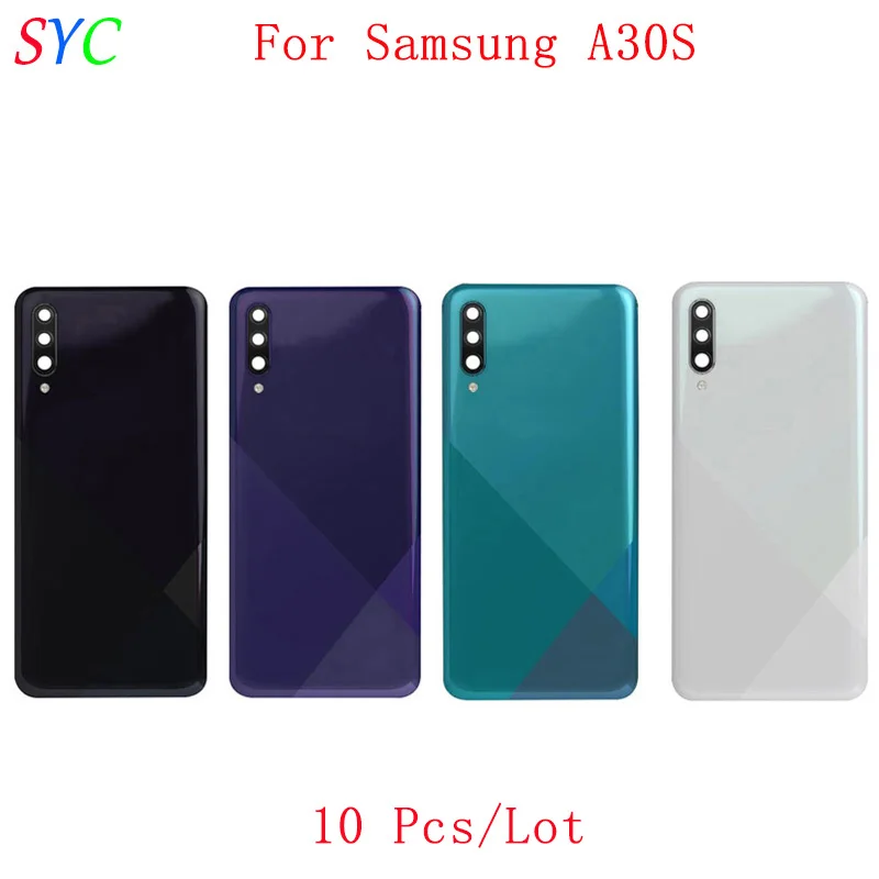 

10Pcs/Lot Rear Door Battery Cover Housing Case For Samsung A30S A307F Back Cover with Camera Lens Logo Repair Parts