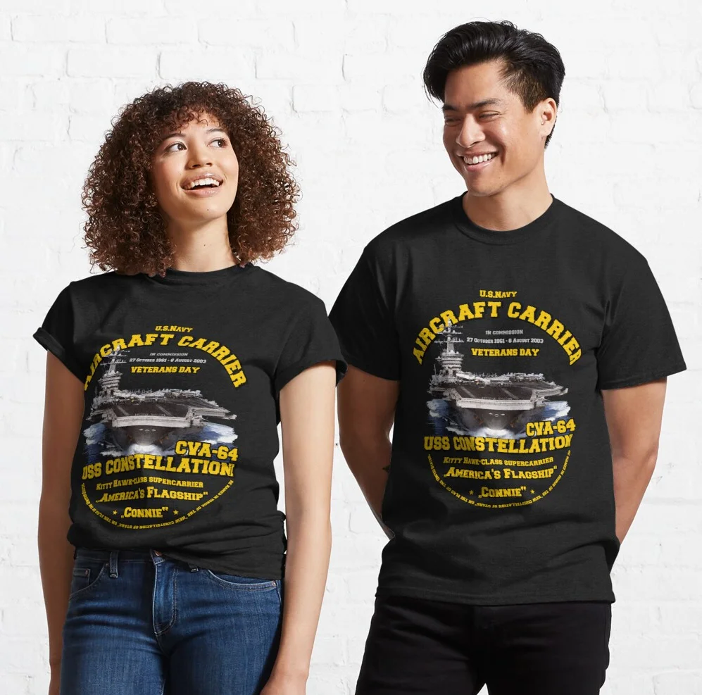Naval S Constellation (CVA-64) Aircraft Carrier T Shirt New 100% Cotton Short Sleeve O-Neck T-shirt Casual Mens Top
Naval S Constellation (CVA-64) Aircraft Carrier T Shirt New 100% Cotton Short Sleeve O-Neck T-shirt Casual Mens Top