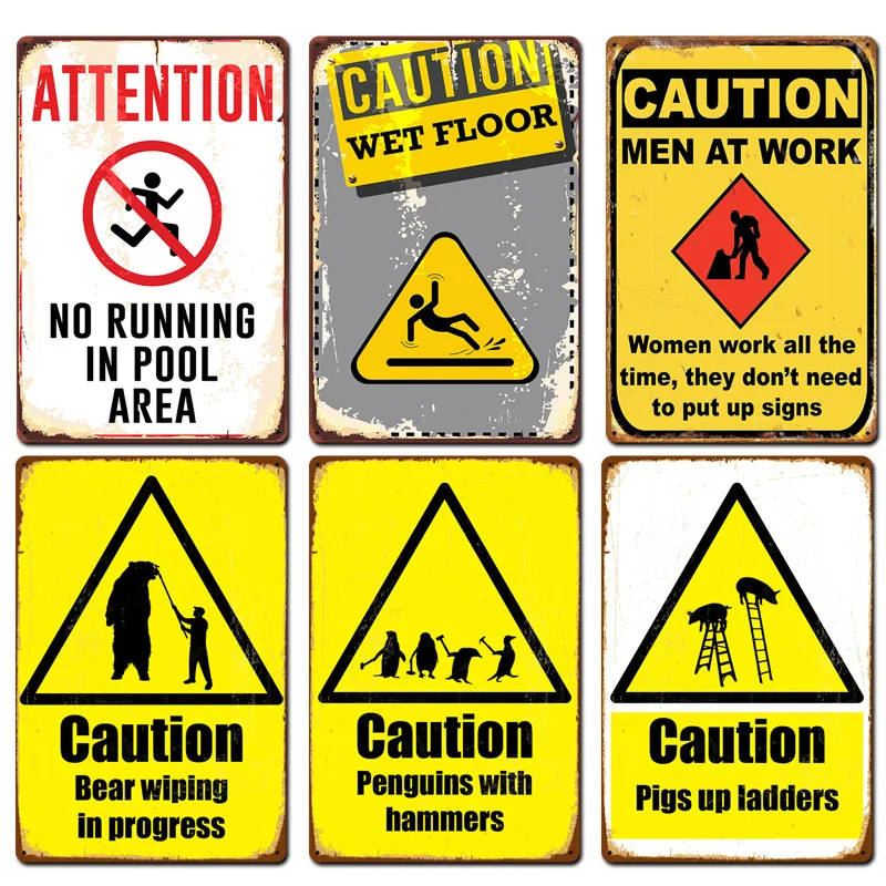 Tin Plaque Warning Public Metal Signs Caution Beware of Sign Pub Bar Man Cave Club Wall Art Decor Accessories
Tin Plaque Warning Public Metal Signs Caution Beware of Sign Pub Bar Man Cave Club Wall Art Decor Accessories