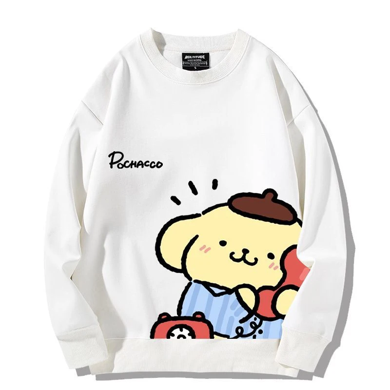 Новинка 2024 г., стильные толстовки Sanrio Pachacco с помпоном пурин, с мультяшным рисунком, обычные или флисовые мягкие на ощупь топы с круглым вырезом для весны и зимы
Новинка 2024 г., стильные толстовки Sanrio Pachacco с помпоном пурин, с мультяшным рисунком, обычные или флисовые мягкие на ощупь топы с круглым вырезом для весны и зимы