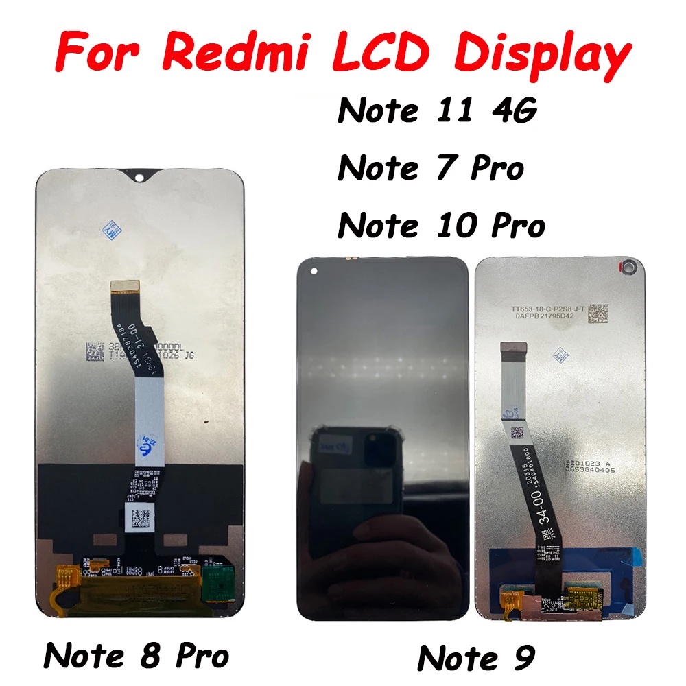 

LCD Display Touch Screen Digitizer Assembly Replacement For Xiaomi Redmi Note 7 8 8T 9S 9 10 10s 11 Pro LCD Display Replacment