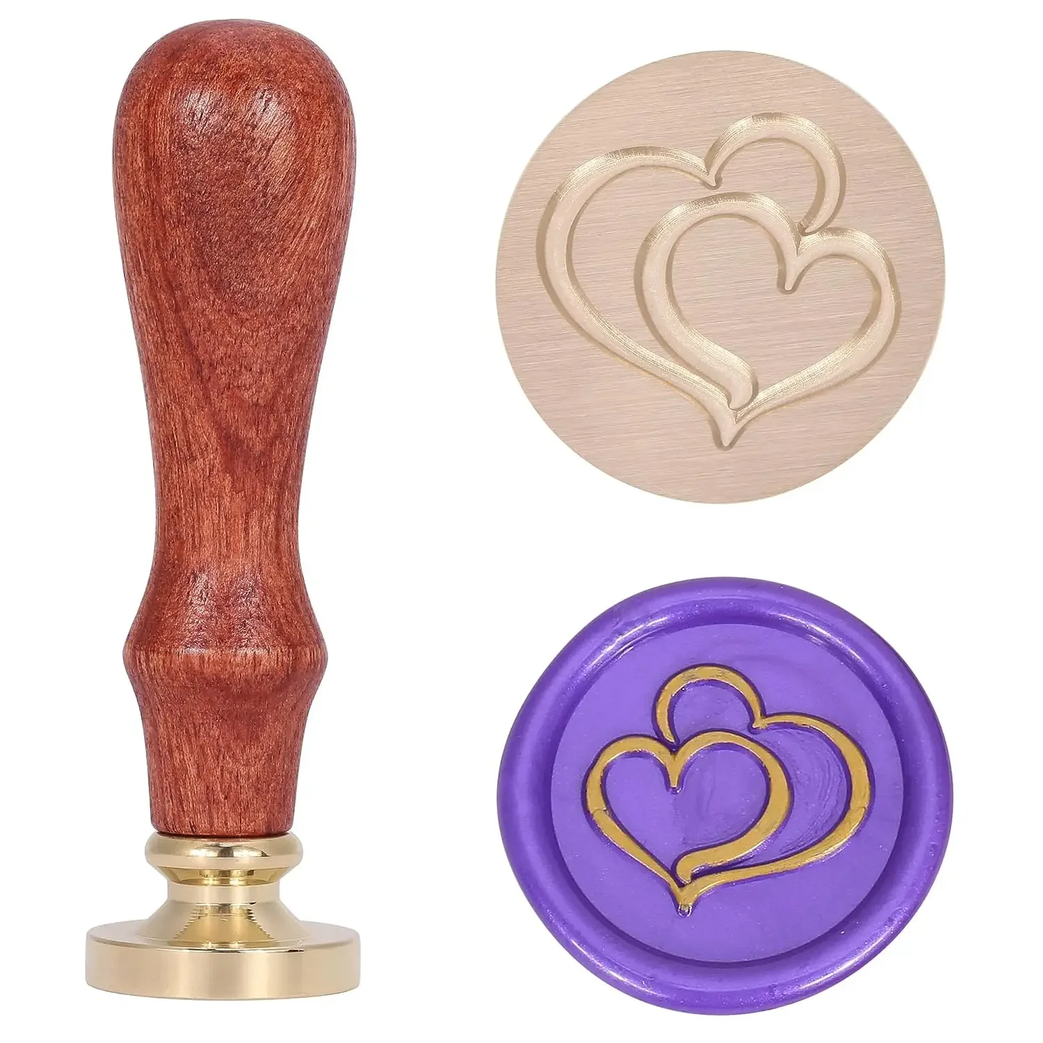 Heart Wax Seal Stamp, Brass Head With Wooden Handle Stamp Decoration for Wedding Party Invitations Cards or Gift Wrapping
Heart Wax Seal Stamp, Brass Head With Wooden Handle Stamp Decoration for Wedding Party Invitations Cards or Gift Wrapping