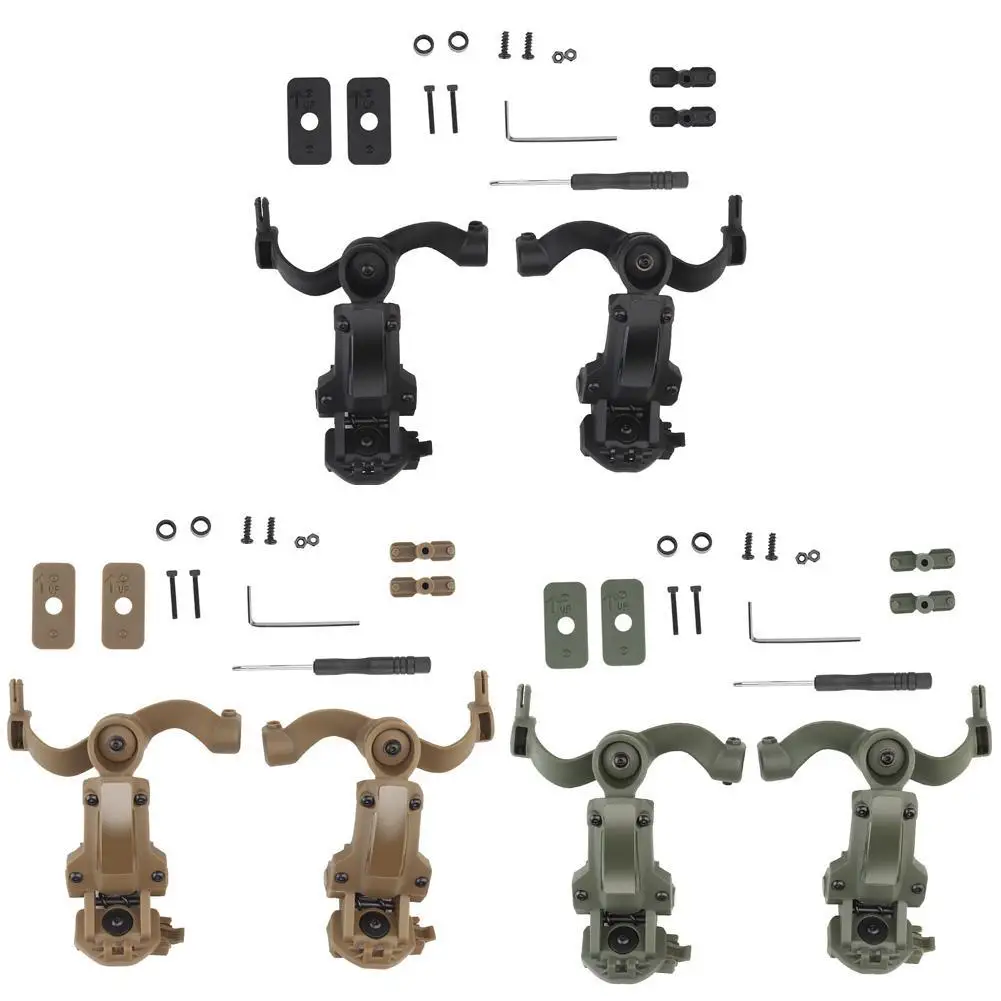 

Headphone Rail Bracket Kit Shooting Multi-angle Rotation For OPS ARC/Wendy M-LOK Helmet Rail Adapter Fit Rail Headphone Mou J6F3