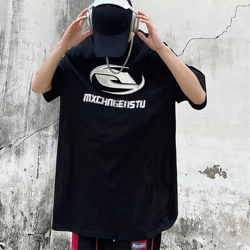 American retro high-end printed short-sleeved T-shirts for men and women in summer oversize niche ins half-sleeved couple tops
American retro high-end printed short-sleeved T-shirts for men and women in summer oversize niche ins half-sleeved couple tops