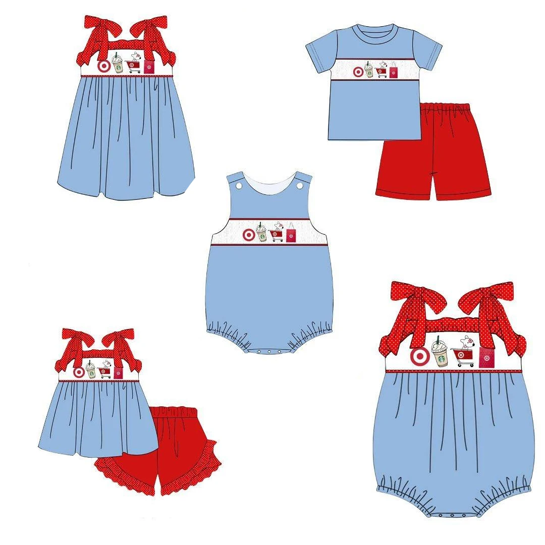 

new style Baby Boy Clothes Toddler Girl Clothes Short Sleeve Shorts Set Dress Jumpsuit Matching Clothes Boutique Kids Clothing