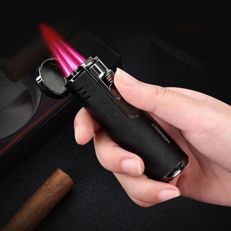 2 in 1 Cigar Knife Lighters Jet Flame Butane Lighter Four Flame Multifunctional Cigar Lighter Smoking Accessories
2 in 1 Cigar Knife Lighters Jet Flame Butane Lighter Four Flame Multifunctional Cigar Lighter Smoking Accessories