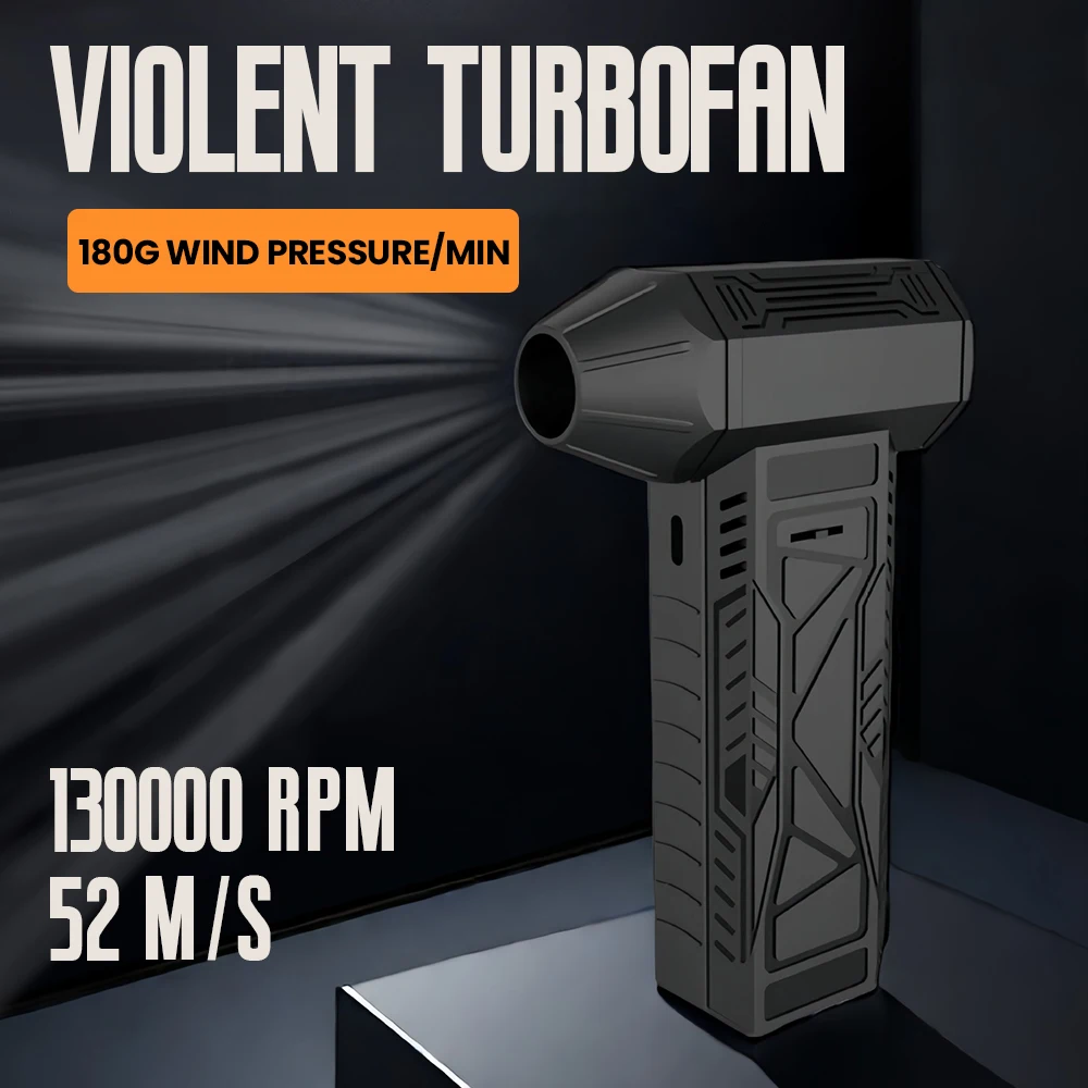 Powerful Blower with High Speed Duct Fan Mini Turbo Jet Fan 110,000 RPM 45m/sTurbo Violent Fan High-Performance Brushless Motor
Powerful Blower with High Speed Duct Fan Mini Turbo Jet Fan 110,000 RPM 45m/sTurbo Violent Fan High-Performance Brushless Motor