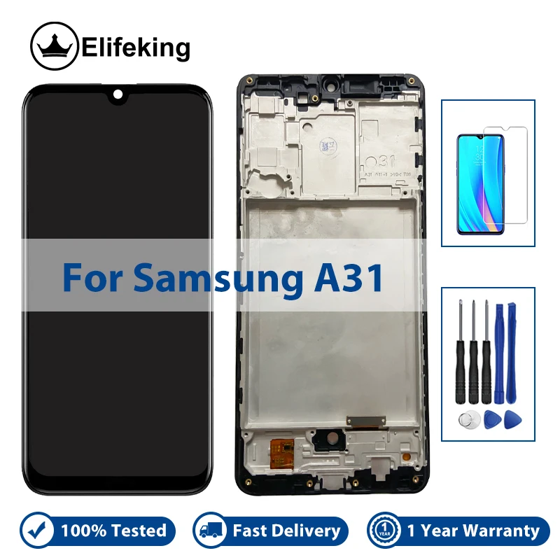 6.4" LCD For Samsung Galaxy A31 Display Touch Screen Digitizer Assembly Replacement For SM-A315F/DS A315F A315G 100% Tested
6.4" LCD For Samsung Galaxy A31 Display Touch Screen Digitizer Assembly Replacement For SM-A315F/DS A315F A315G 100% Tested