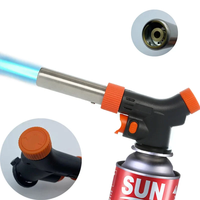 Metal Flame Gun Welding Gas Torch High Temperature Butane Burner Outdoor Camping BBQ Heating Electronic Ignition Flamethrower
Metal Flame Gun Welding Gas Torch High Temperature Butane Burner Outdoor Camping BBQ Heating Electronic Ignition Flamethrower