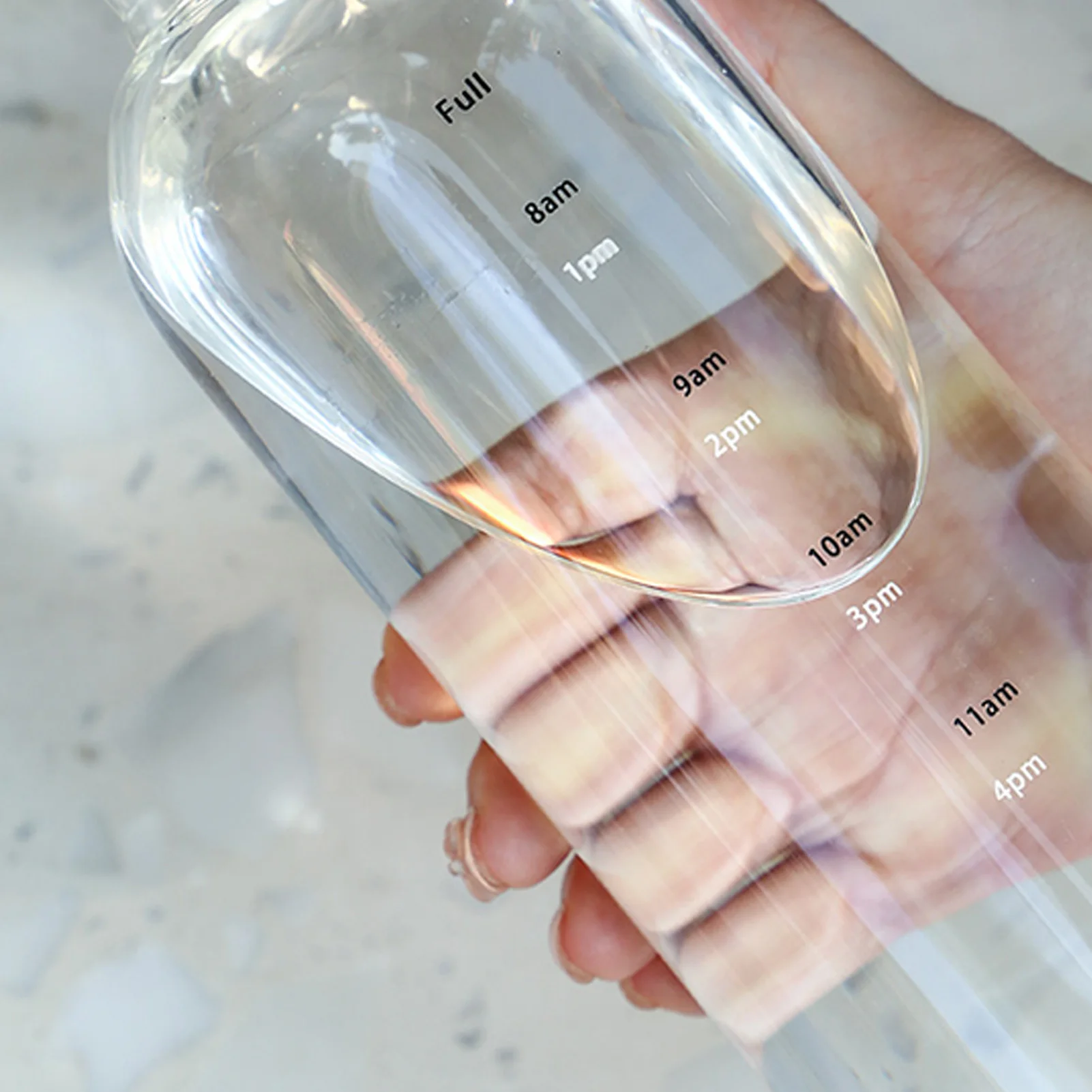Duża szklana butelka z kubkiem do mleka z markerem czasu 500/750ml - Wianko - 7