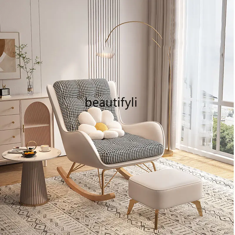 Luxury Rocking Chairs Recliner Lounge Nordic Bedroom Chair Designer Single Sofa Muebles Para El Hogar Library Furniture LQQ40XP
Luxury Rocking Chairs Recliner Lounge Nordic Bedroom Chair Designer Single Sofa Muebles Para El Hogar Library Furniture LQQ40XP