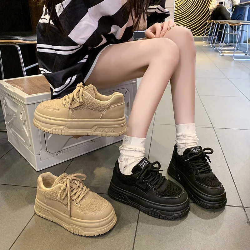Shallow Mouth Women Shoes Autumn Loafers Fur Casual Female Sneakers Wedge Basket 2023 Round Toe Clogs Platform Fall Winter Sport
Shallow Mouth Women Shoes Autumn Loafers Fur Casual Female Sneakers Wedge Basket 2023 Round Toe Clogs Platform Fall Winter Sport