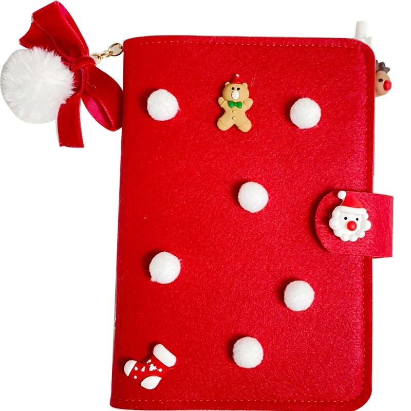 Cartoon Cute Felt Ledger Creative Fabric Loose-leaf Student Journal with 45 Squares And 45 Blank Pages Christmas Present
Cartoon Cute Felt Ledger Creative Fabric Loose-leaf Student Journal with 45 Squares And 45 Blank Pages Christmas Present