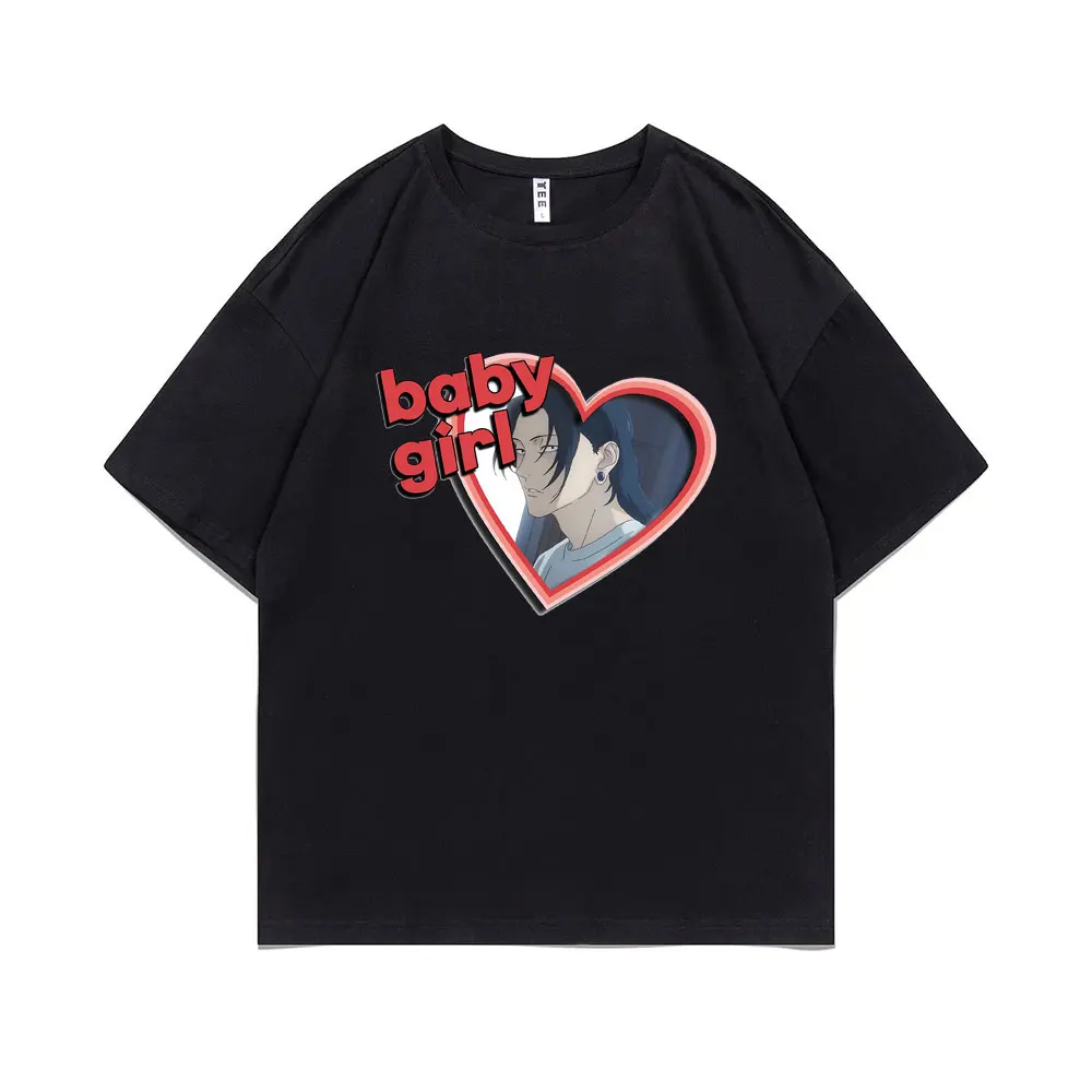 Love Baby Girl Geto Suguru Graphic T-shirt Japanese Anime Jujutsu Kaisen Tshirt Men Women Manga Oversized Cotton O-collar Tees
Love Baby Girl Geto Suguru Graphic T-shirt Japanese Anime Jujutsu Kaisen Tshirt Men Women Manga Oversized Cotton O-collar Tees