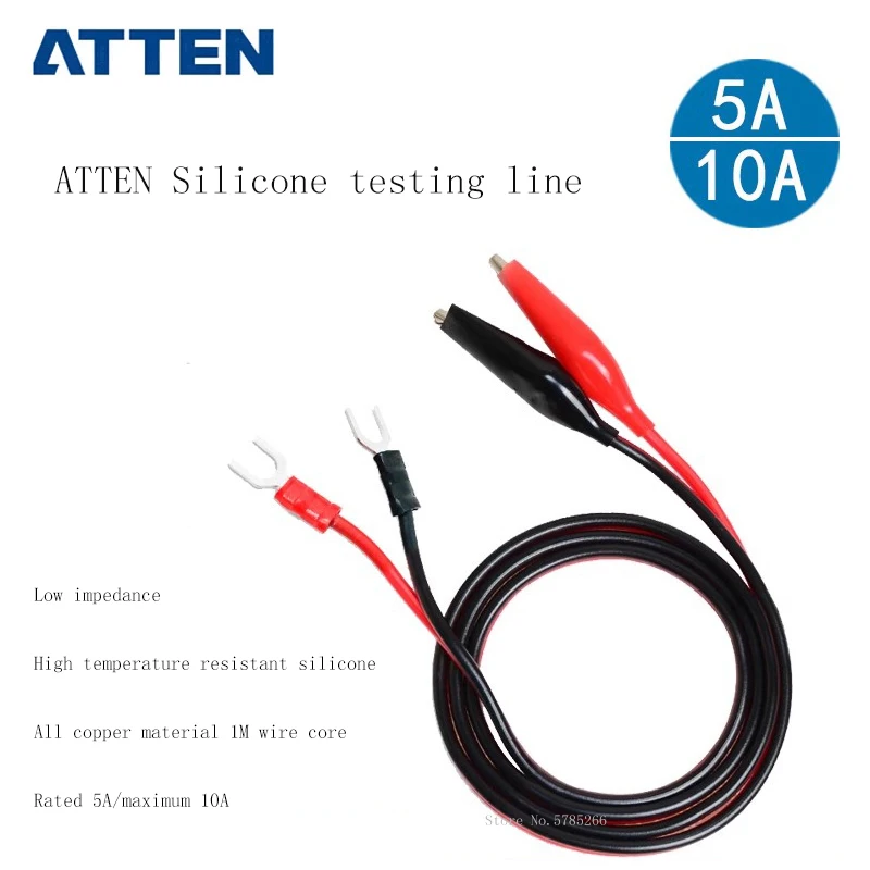 ATTEN Stabilized DC Power Supply Output Test Wire, High-Temperature Resistant Silicone Wire, 5A All Copper Crocodile Clip
ATTEN Stabilized DC Power Supply Output Test Wire, High-Temperature Resistant Silicone Wire, 5A All Copper Crocodile Clip