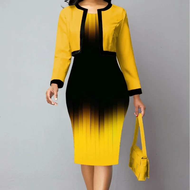 Autumn Women Suit Sets Clothes Dresses Office Lady 2 Piece Midi Dress Female Fashion Stretch Slim Vestidos De Mujer Femme Robe
Autumn Women Suit Sets Clothes Dresses Office Lady 2 Piece Midi Dress Female Fashion Stretch Slim Vestidos De Mujer Femme Robe