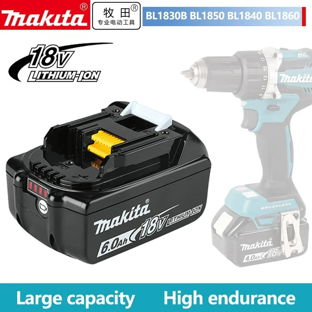 Original Makita 18V Battery 6000mAh,for LXT BL1860B BL1860 BL1850 BL1830 Power Tool Rechargeable Lithium Battery
Original Makita 18V Battery 6000mAh,for LXT BL1860B BL1860 BL1850 BL1830 Power Tool Rechargeable Lithium Battery