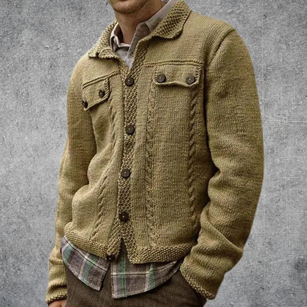 Good Quality Cardigan Pure Color Skin-friendly Thickened Men Wool Knitted Cardigan Sweater Turn-down Collar
Good Quality Cardigan Pure Color Skin-friendly Thickened Men Wool Knitted Cardigan Sweater Turn-down Collar
