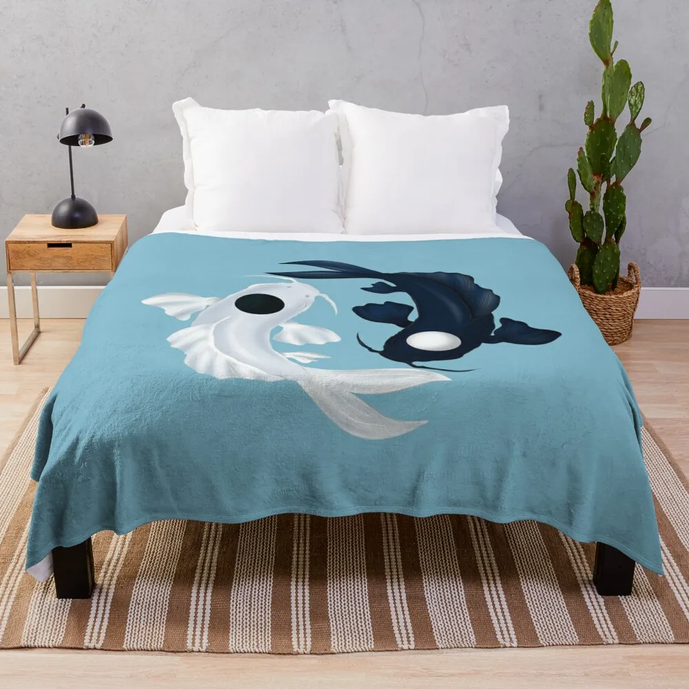 Tui and La Yin Yang Koi in Blue Throw Blanket Blanket For Sofa valentine gift ideas Hair Blanket
Tui and La Yin Yang Koi in Blue Throw Blanket Blanket For Sofa valentine gift ideas Hair Blanket