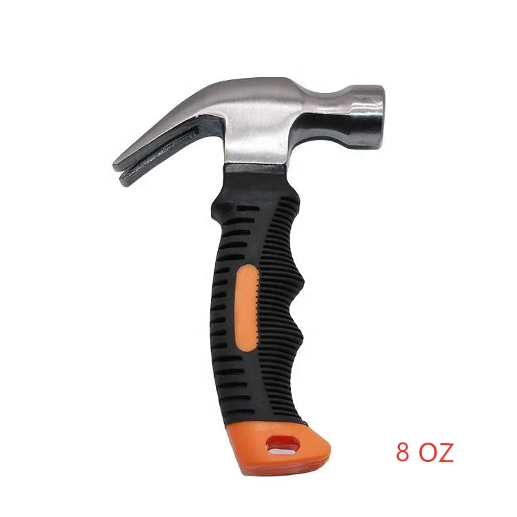 

8OZ mini carpenter claw hammer Pick sheet metal nail puller engineers' hammer with Fiberglass handle