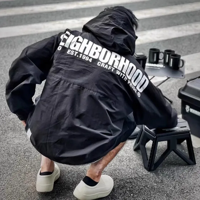 

2024 NEIGHBORHOOD-NBHD Half Zippered Hooded Assault Suit Outdoor Functional Windproof And Waterproof Windbreaker Jacket