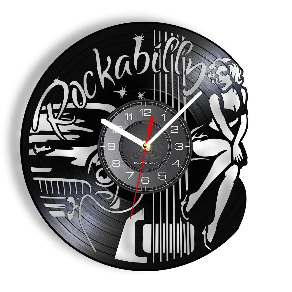 Rockabilly Music Silent Vinyl Record Retro Wall Clock Rock and Roll Art Pub Bar Decor Early Rock Vintage Style Hanging Watch
Rockabilly Music Silent Vinyl Record Retro Wall Clock Rock and Roll Art Pub Bar Decor Early Rock Vintage Style Hanging Watch