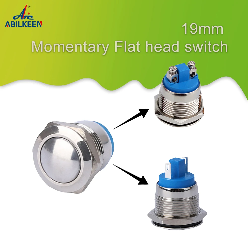 Водонепроницаемый кнопочный переключатель 1NO 19 мм, металлический мгновенный плоский переключатель с 2 контактами для управления фотосхемой, 50 шт.
Водонепроницаемый кнопочный переключатель 1NO 19 мм, металлический мгновенный плоский переключатель с 2 контактами для управления фотосхемой, 50 шт.