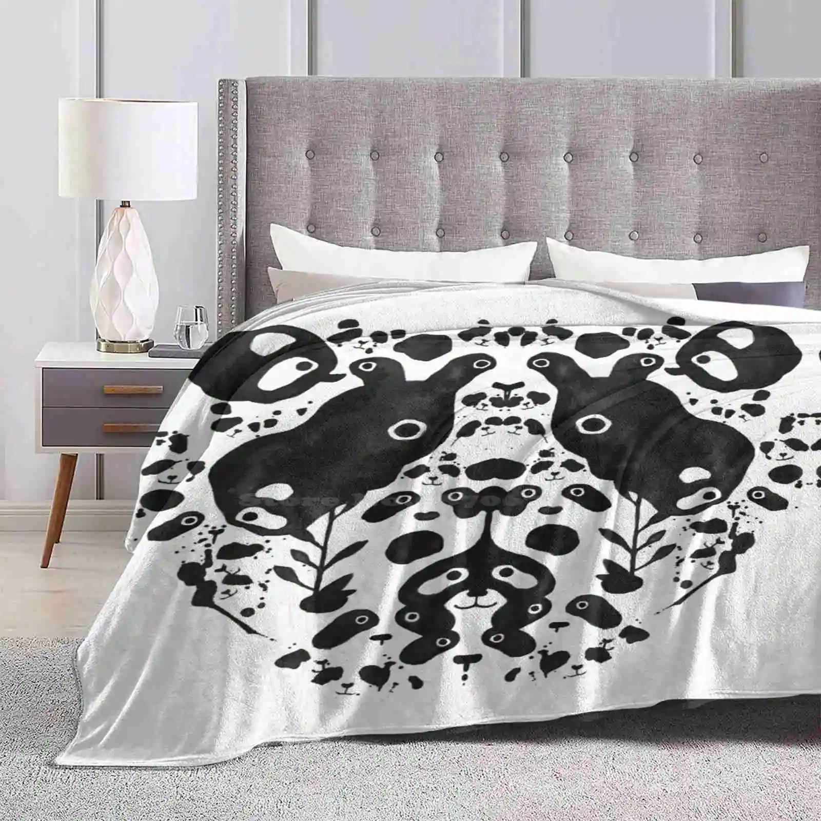 

Bamboo Forest New Selling Custom Print Flannel Soft Blanket Panda Bamboo Forest Animals Nature Funny Psicology Arty Artistic
