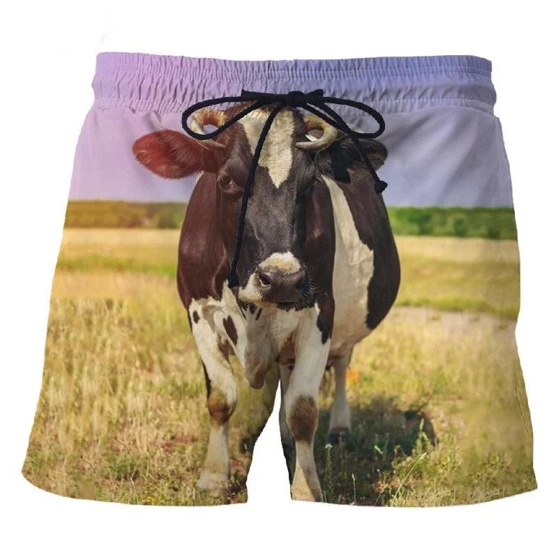 

Забавные животные коровы 3D шорты штаны с принтом мужские горячие продажи летние пляжные шорты для отпуска для женщин мальчиков девочек крутые плавки