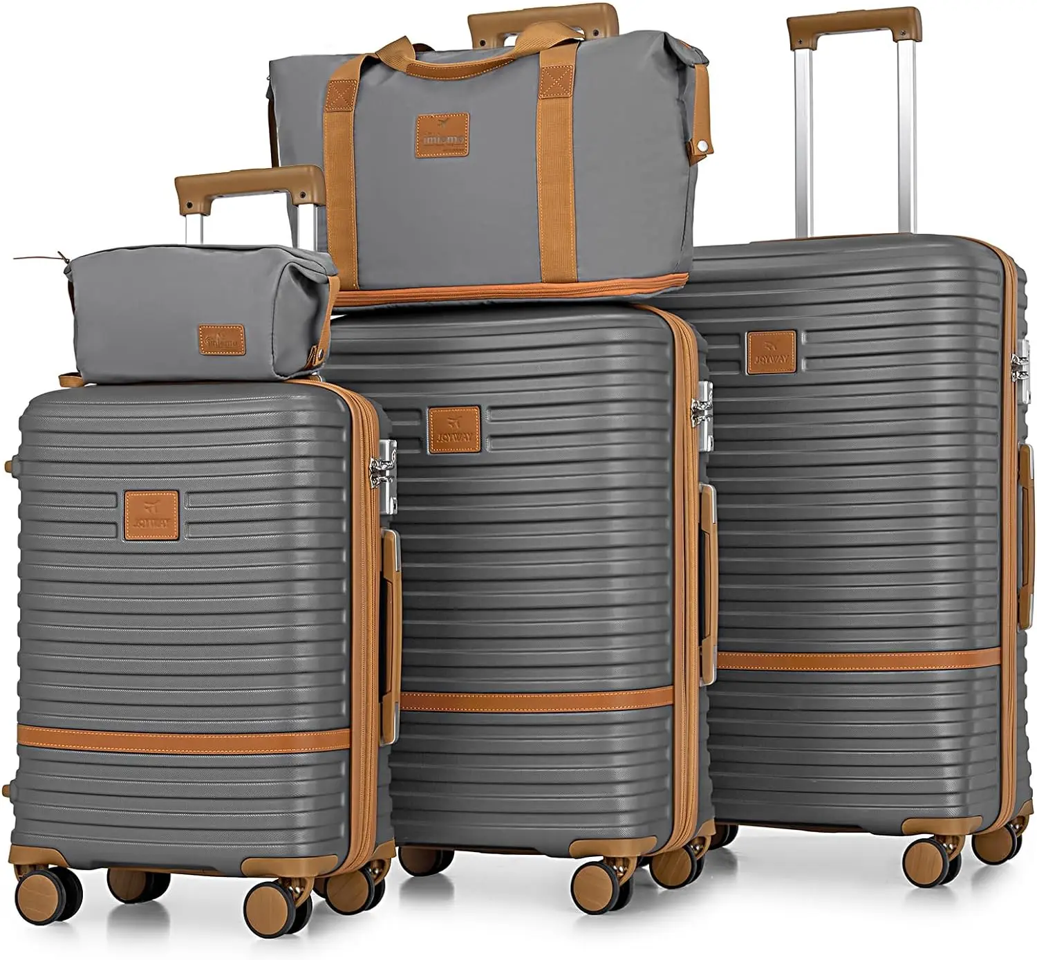 

Комплект чемоданов Joyway из 3 предметов, чемоданы с вращающимся колесом, прочный расширяемый Дорожный чемодан с замком TSA (20/24/28)