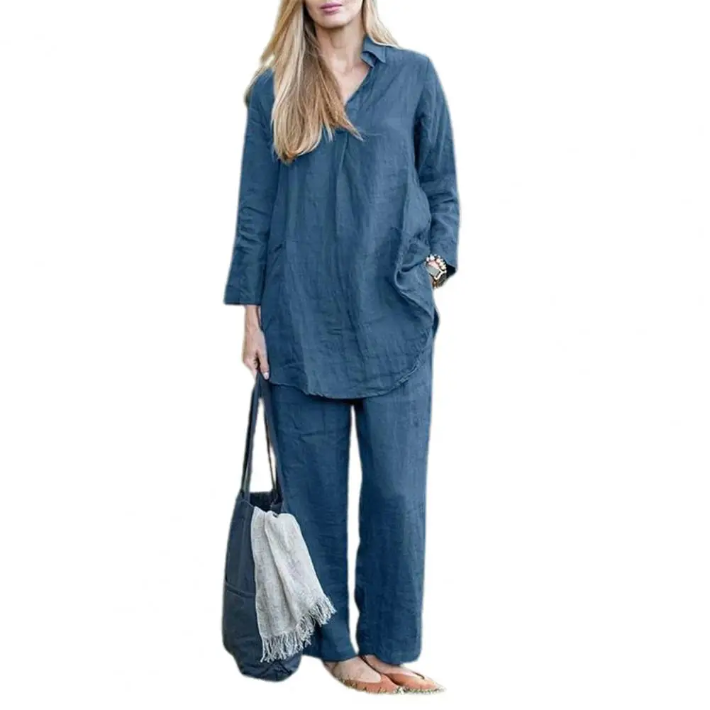 Chic Solid Color Sportswear Wide Leg Women Autumn Outfit Two Piece Suit Lady Shirt Pants Set Female Clothes
Chic Solid Color Sportswear Wide Leg Women Autumn Outfit Two Piece Suit Lady Shirt Pants Set Female Clothes