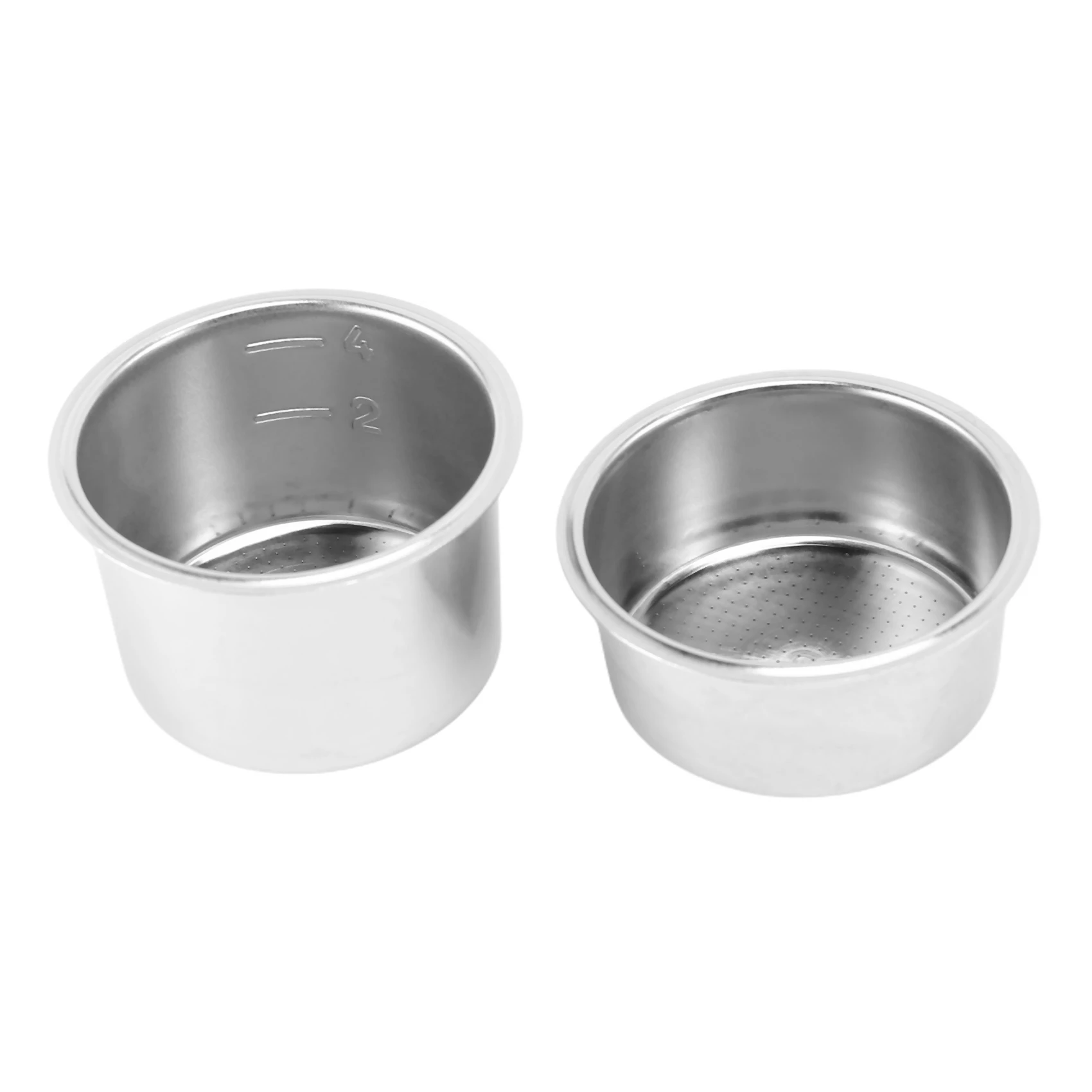 2 Packs of 51mm 2/4 Cup Filters, Bottomless Portafilter Replacement Filter Basket for Coffee, for Delonghi EC680 EC685
2 Packs of 51mm 2/4 Cup Filters, Bottomless Portafilter Replacement Filter Basket for Coffee, for Delonghi EC680 EC685