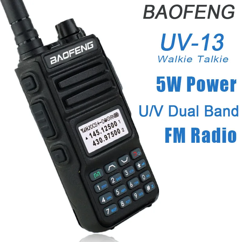 

BAOFENG UV-13 Walkie Talkie 5W Dual Band Handheld Two Way Radios BF-UV13 FM Radio 5-10KM Long Range Outdoor Huntting Interphone
