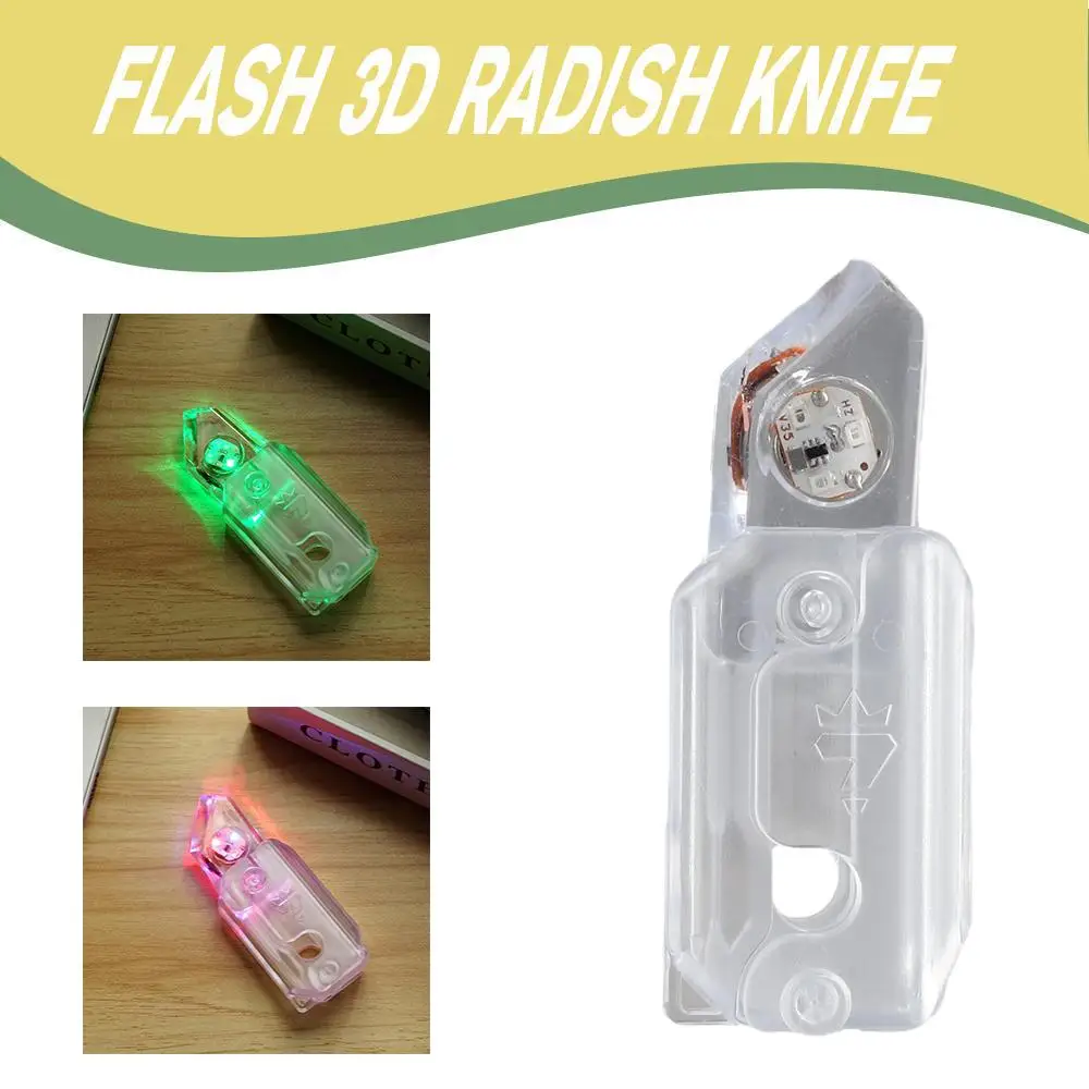 Transparent Flash 3D Printing Gravity Radish Knife Mini Model Decompression Push Card Small Toy Funny Stress Relief Toys
Transparent Flash 3D Printing Gravity Radish Knife Mini Model Decompression Push Card Small Toy Funny Stress Relief Toys