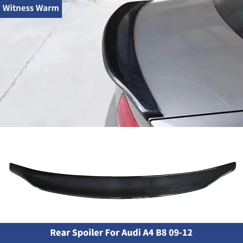 

A4 B8 Rear Spoiler Wing Tail Carbon Fiber Frp Unpainted for A4 B8 Rear Spoiler Rear Trunk Lip Wing Car Styling 2009-2012
