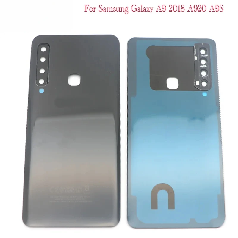 

Новинка для Samsung Galaxy A9 2018 A920 A9s a920f a9200 задняя крышка батарейного отсека стеклянный корпус камера объектив клей