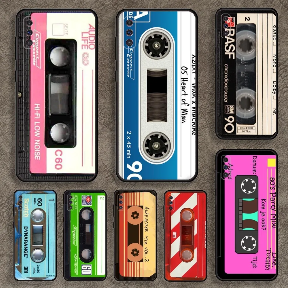 

Mixtape Vintage Magnetic Tape Phone Case for SamsungA 91,80,73,72,71,70,53,52,51,42,41,40,32,31,30,22,21,20,13 S 4G 5G Soft Case