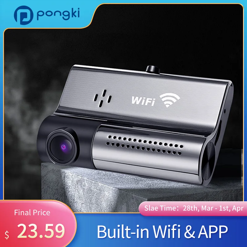 

Pongki Mini3 FHD 1080P Dash Cam Night Vision Video Recorder WIFI APP USB Car DVR 24H Parking Surveillance Hidden Camera Recorder