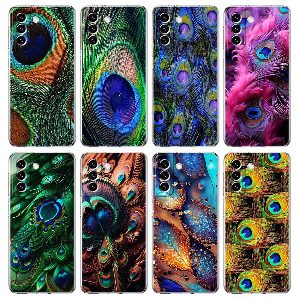 Peacock Feathers Phone Case for Samsung Galaxy S23 S20 FE S22 S21 Ultra M21 M22 M32 S10 S10E S9 S8 Plus 5G Transparent Shell Bag
Peacock Feathers Phone Case for Samsung Galaxy S23 S20 FE S22 S21 Ultra M21 M22 M32 S10 S10E S9 S8 Plus 5G Transparent Shell Bag
